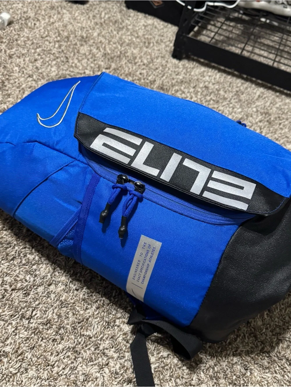 Nike Elite Backpack Royal Blue Black Basketball Sports Laptop School Bag